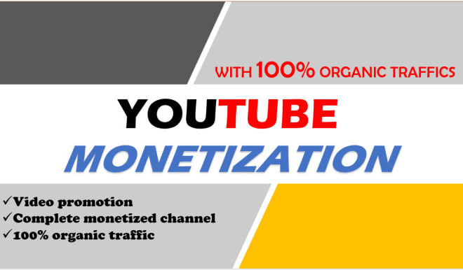 I will do promotion for youtube channel monetization