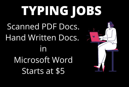 I will do prompt affordable typing jobs
