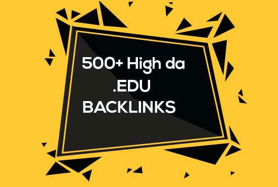 I will do provide 500 high da edu backlinks pro seo services