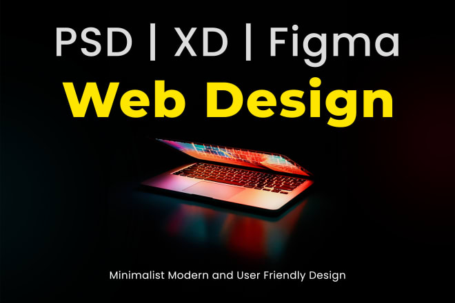 I will do PSD web design, xd web design or figma web design