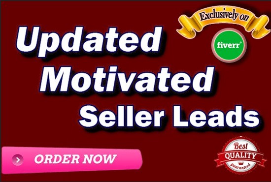 I will do real estate motivated seller leads with skip tracing