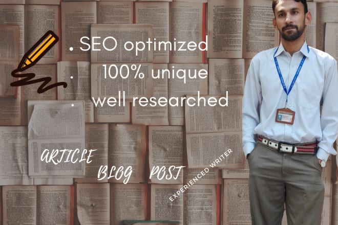 I will do SEO web content, article writing