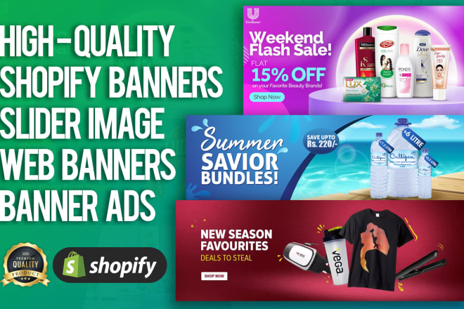 I will do shopify store banner, header and slider image design