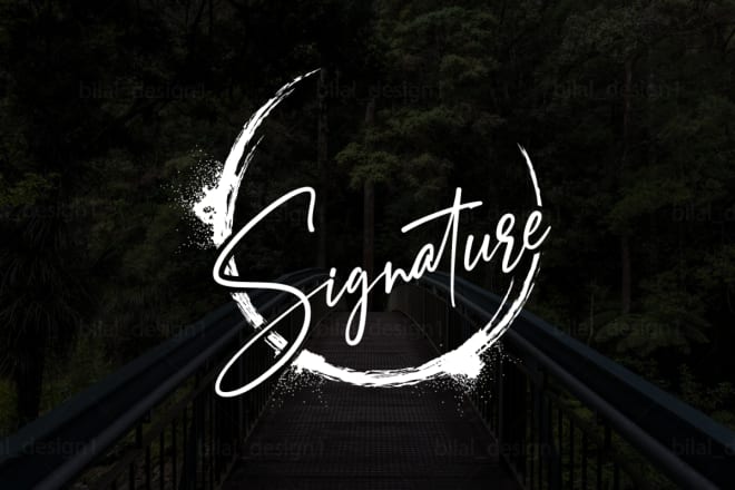 I will do signature hand drawn photography logo or watermark design