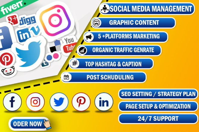 I will do social media marketing manager for your business