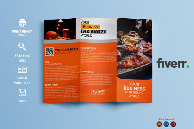 I will do trifold brochure design this best brochure design