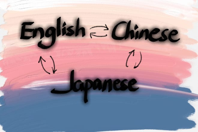 I will do trilingual translation among chinese, english and japanese