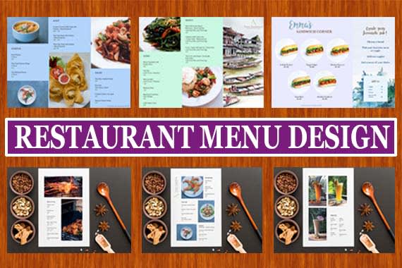 I will do unique restaurant menu design