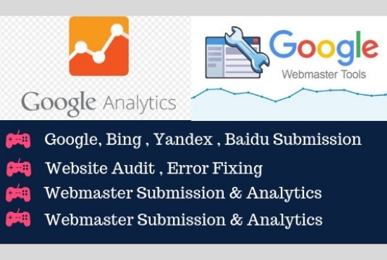 I will do website audit, bing, baidu, yandex, google submission