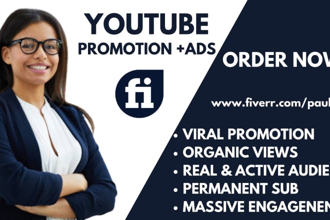 I will do youtube promotion with ads for good results