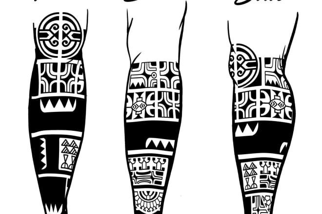 I will draw a dope custom polynesian tattoo design for you