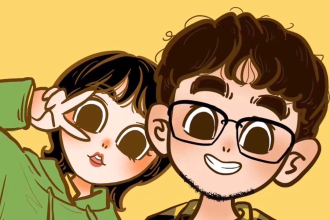I will draw cute couple family portrait