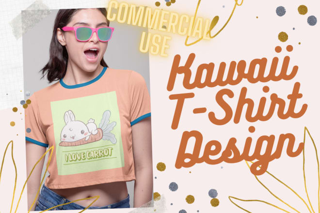 I will draw cute kawaii tshirt print