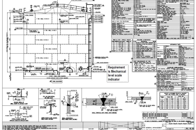 I will draw drawings as an expert in oil storage tank and piping