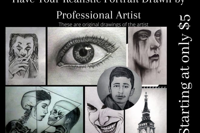 I will draw quick realistic pencil sketches, portraits and arts