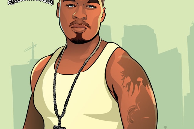 I will draw vector art gta style or game style from your photo