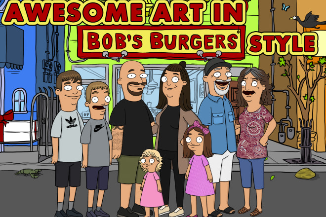 I will draw you in bobs burgers style