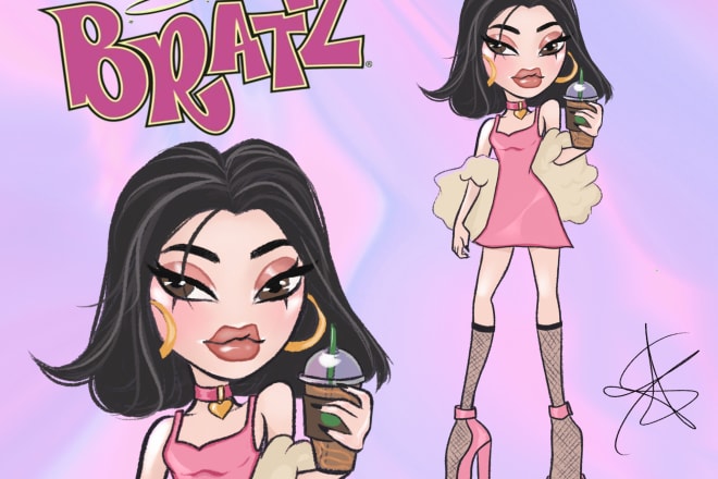 I will draw you in high fashion bratz style