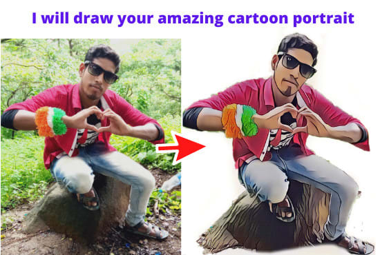 I will draw your amazing cartoon portrait in fast delivery