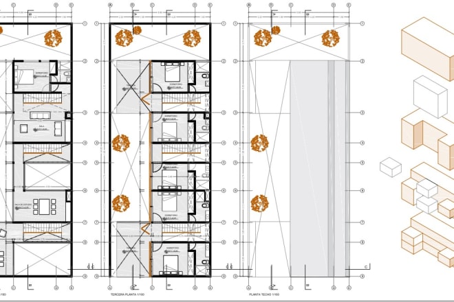 I will draw your plan or drawing in autocad and make layouts