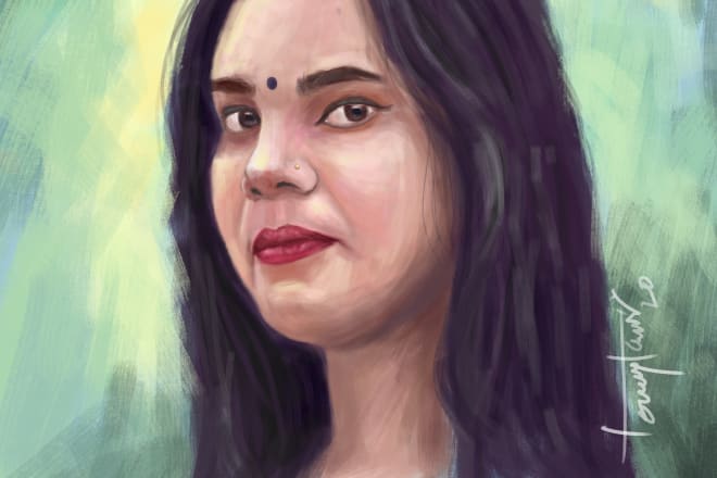 I will draw your portrait by digital painting