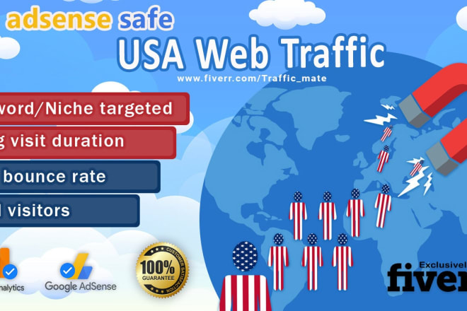 I will drive adsense safe USA organic traffic campaign