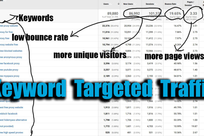 I will drive keyword targeted traffic