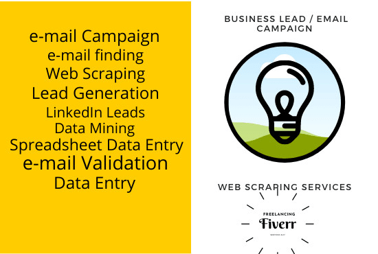 I will email marketing email finder email campaign web scraping email address finding