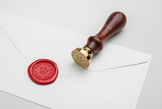 I will engraved your logo or text in wax seal stamp