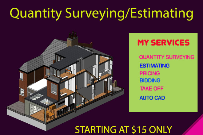 I will estimation services for all trades