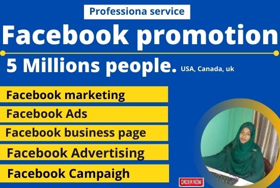I will facebook marketing and promotion 5 millions of people