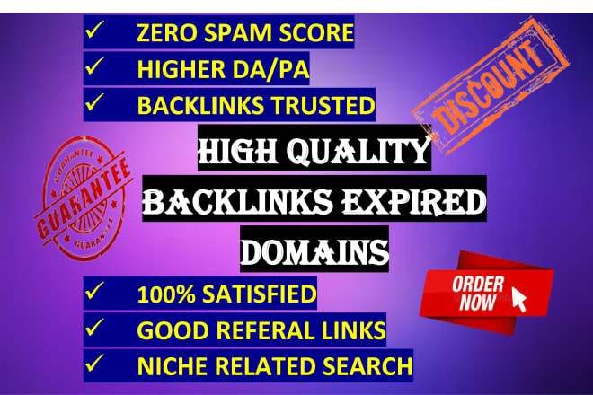I will find high authority backlinks expired domains within 1 hour