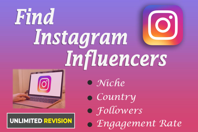 I will find instagram influencer for your niche