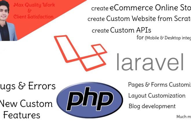 I will fix, develop or install PHP, laravel website or apis