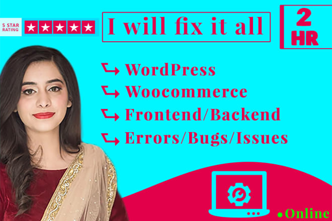 I will fix wordpress errors and do wordpress help quickly