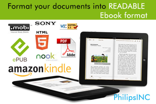 I will format and convert your documents into ebooks