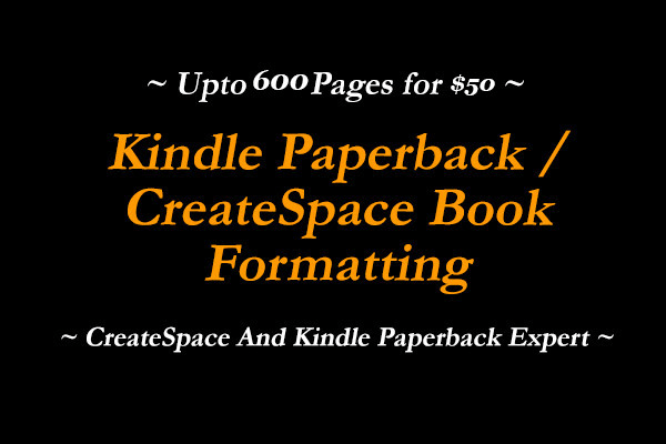I will format upto 600 pages document for cs or kindle paperback