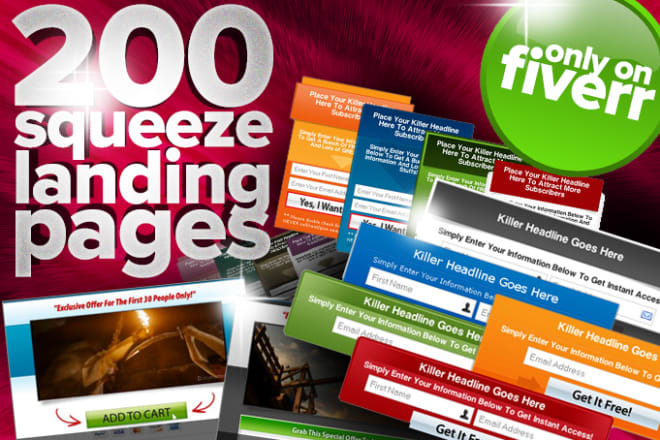 I will get you 200 beautiful squeeze page and video splash page templates