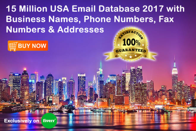 I will give You 15 Million USA Email Database by States, Cities and Zip Codes