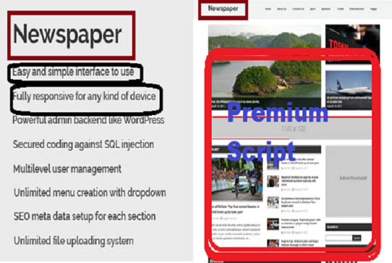 I will give you news paper website script