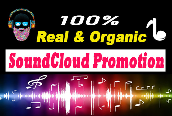 I will give you real soundcloud music promotion or organic soundcloud promotion