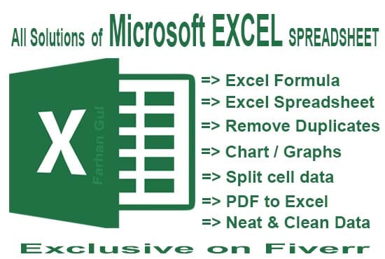 I will help in microsoft excel, formula, spreadsheet, pdf to excel