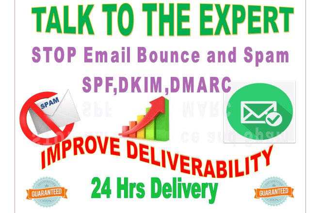 I will help stop email spam with spf,dkim,dmarc in 24hrs