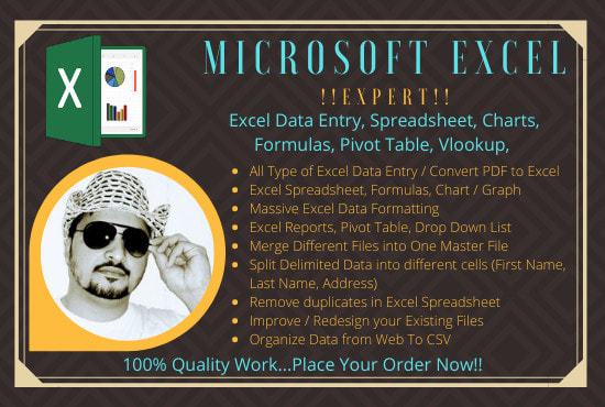 I will help you in microsoft excel, excel spreadsheet and convert pdf to excel