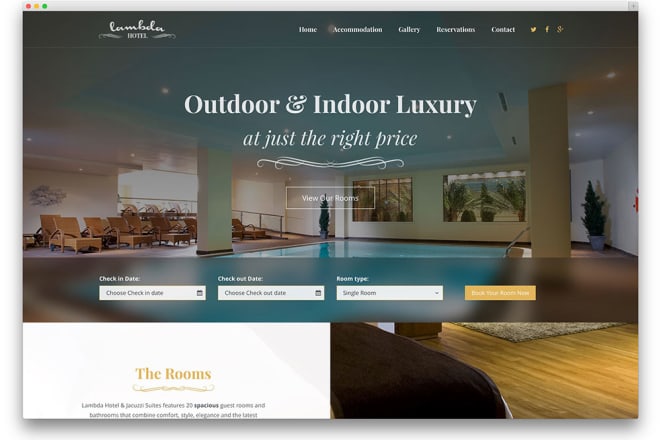 I will hotel and apartments responsive website