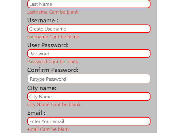 I will html form validation php mysqli js error generate email