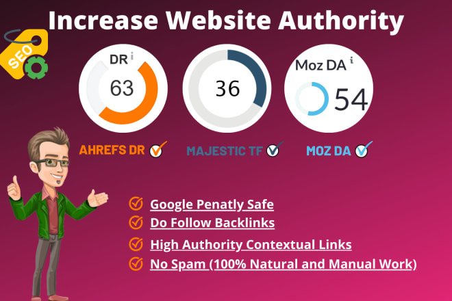 I will increase ahrefs domain rating DR 60 fast
