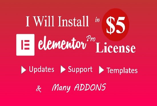 I will install and activate elementor pro on your wordpress website