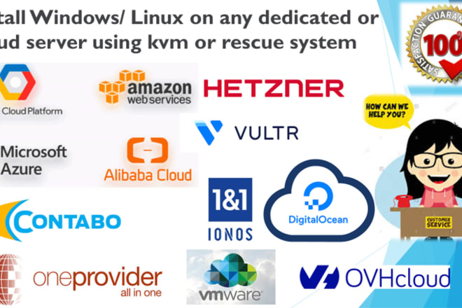 I will install windows or linux on dedicated or vps server via kvm