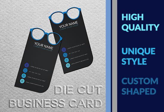 I will just design die cut business card exclude print service
